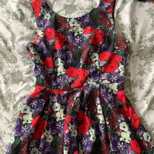 Forever 21 Floral Mid Thigh Length Circle Dress